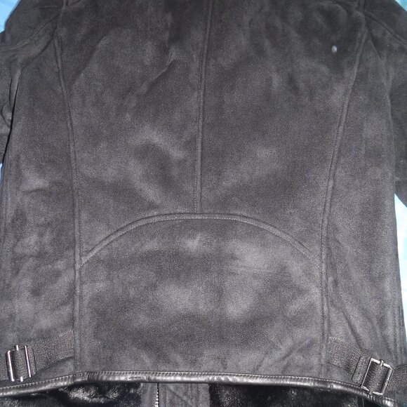 Armani Exchange Faux Suede Moto Jacket  in black size small - Picture 10 of 12